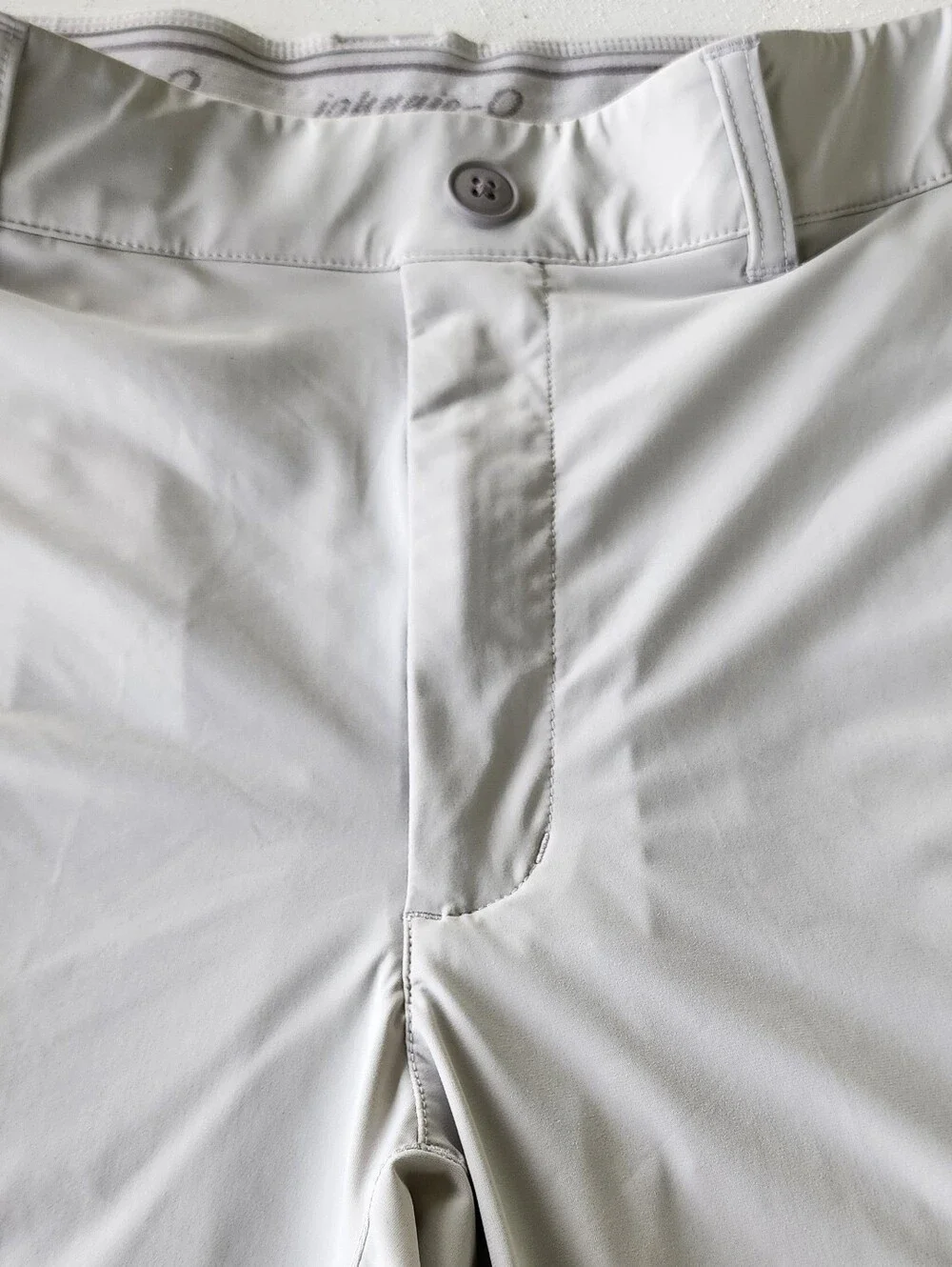 johnnie-O Light Gray Flat Front Shorts